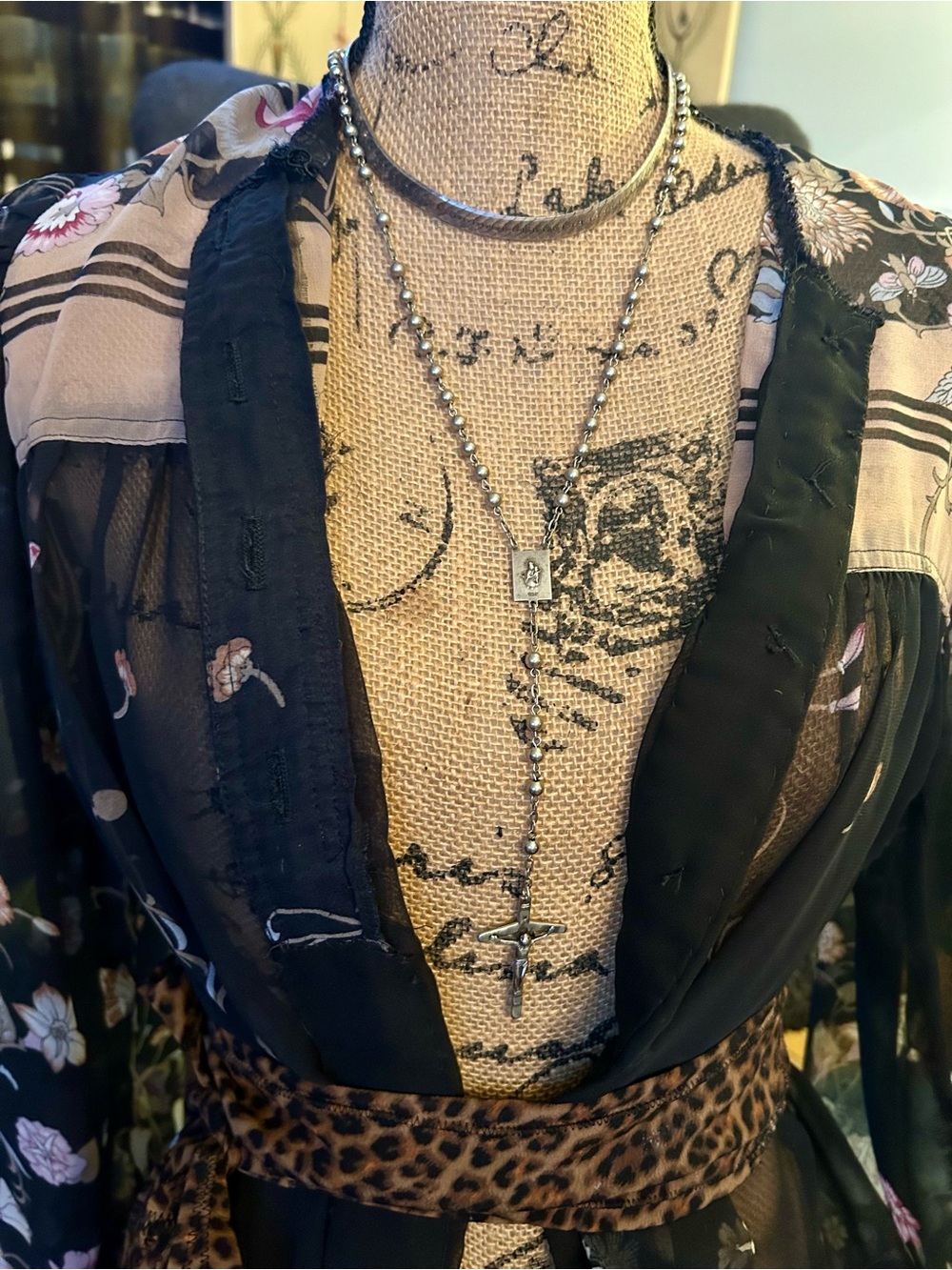 Handmade Whimsigoth Sheer Floral Maxi Dress Duster - Picture 5 of 16